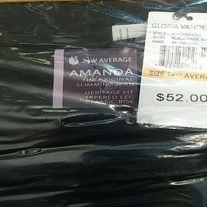 Gloria Vanderbilt Black 24W NWT